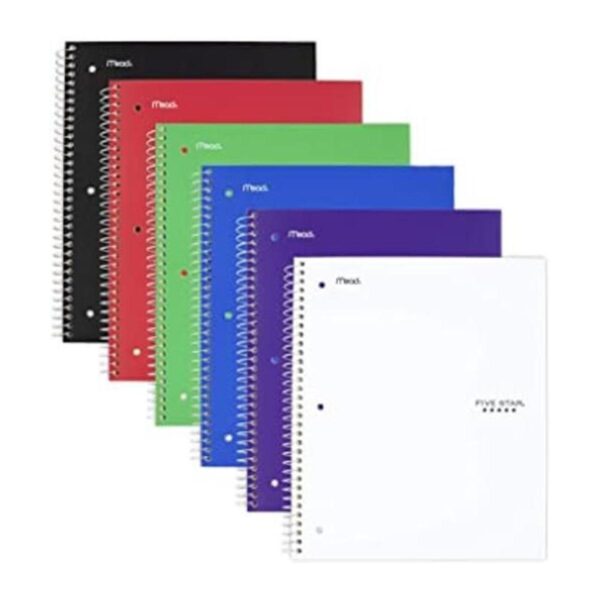 Five Star cuadernos de espiral 5 tema de ancho con_1