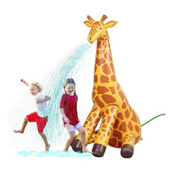 GoFloats Rociador inflable gigante de fiesta de jirafa_1