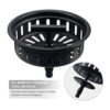 KONE Colador para fregadero de cocina color negro mate