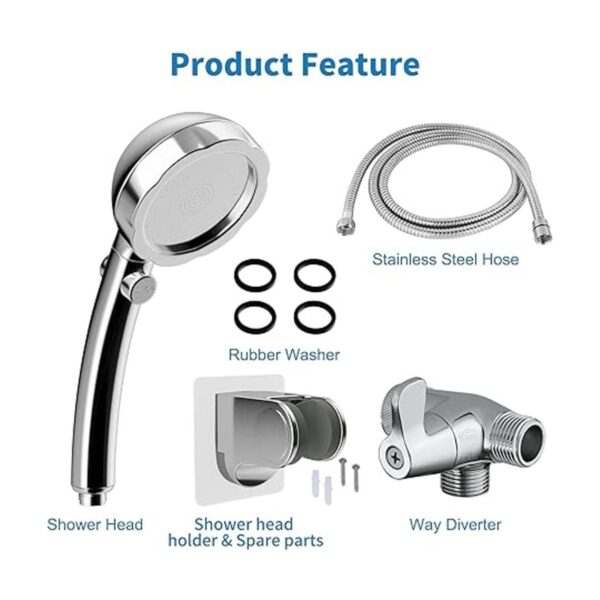 Hibbent Juego de accesorios de rociador de ducha para_6