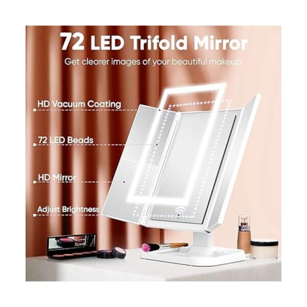 Espejo de maquillaje con luces 3 modos de iluminación de_2