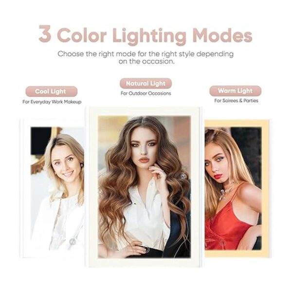 Espejo de maquillaje con luces 3 modos de iluminación de_3