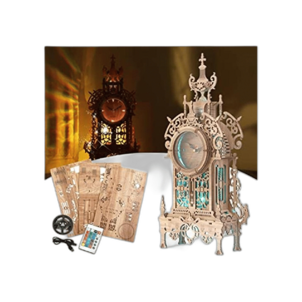 FUNPOLA Rompecabezas de madera 3D modelo de reloj de_1