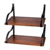 Estantes de pared flotantes con soportes madera maciza