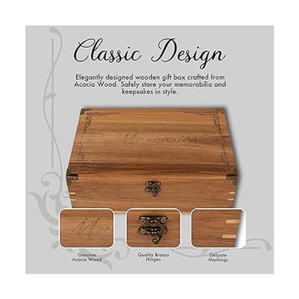 Lignotie Caja de recuerdo de memoria caja de madera_3