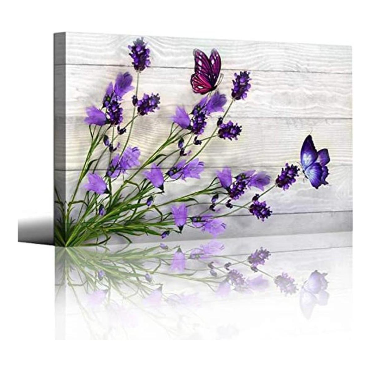 Cuadros de flores moradas para pared impresiones en