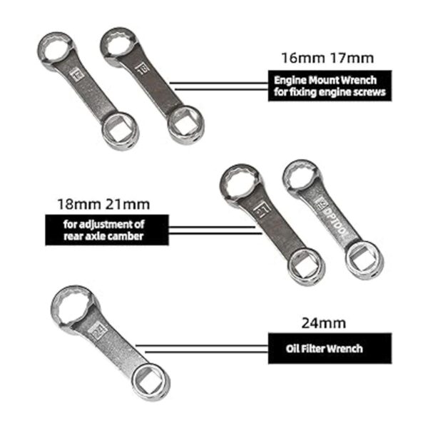 Llave de ajuste para motor de motor de 0.630 in 0.669 in