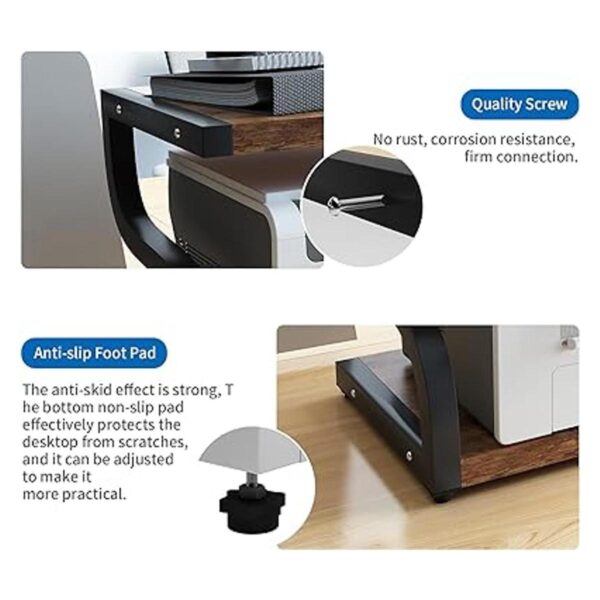 PUNCIA Soporte pequeño de madera retro de 2 niveles para_2