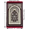 Modefa Alfombra de oración de terciopelo islámico turco_2