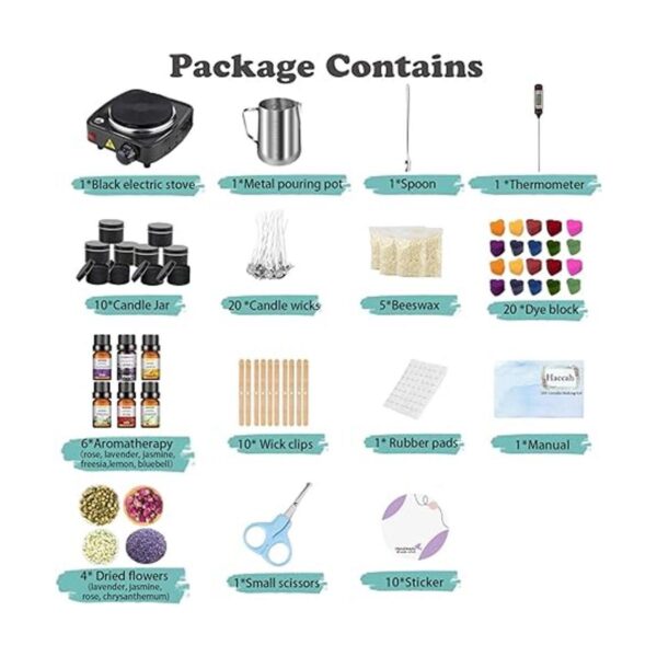 Kit completo de fabricación de velas con derretidor de_4