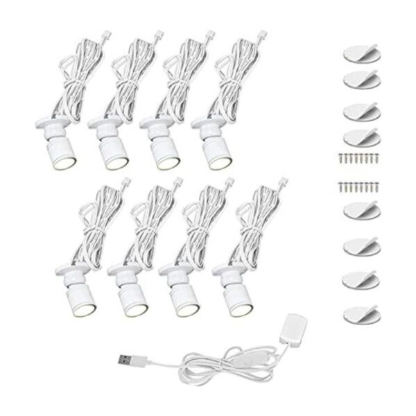 Mini luces de punto con regulador 8 x 1 W foco LED_1