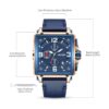 MEGIR Reloj analógico militar con cronógrafo militar para