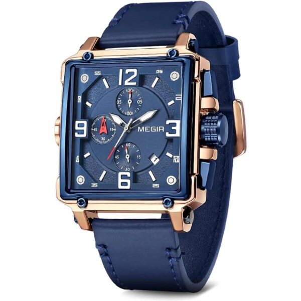 MEGIR Reloj analógico militar con cronógrafo militar para