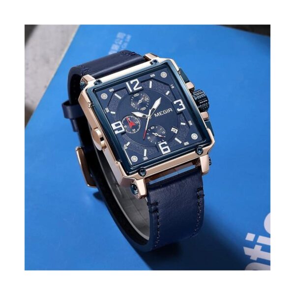 MEGIR Reloj analógico militar con cronógrafo militar para