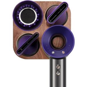 JUBECO Soporte de pared de madera para secador de pelo