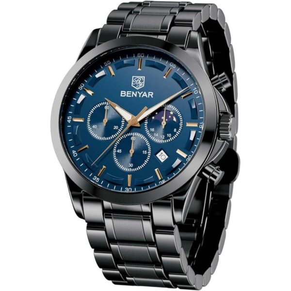 BENYAR Reloj analógico de cuarzo para hombre con_1