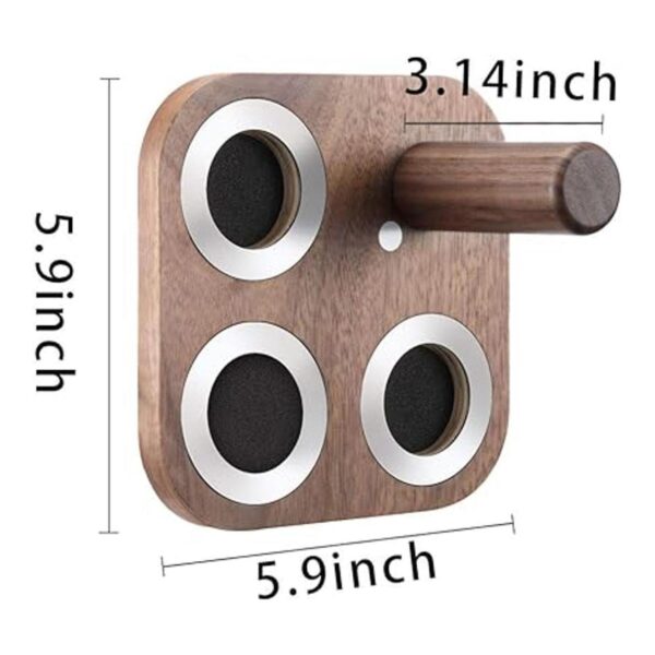 JUBECO Soporte de pared de madera para secador de pelo