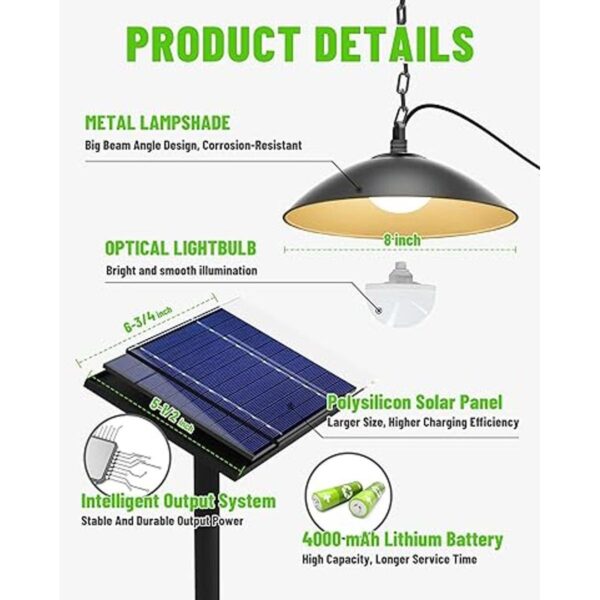 MOONDEAGE SL0301BLK Luces colgantes solares para_2