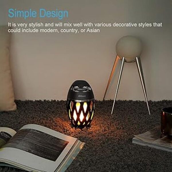 DiKaou Lámpara de mesa con llama LED para exteriores_2