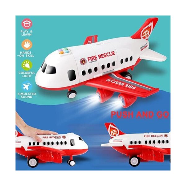 Juguete de avión con camión de bomberos y tapete de juego_3