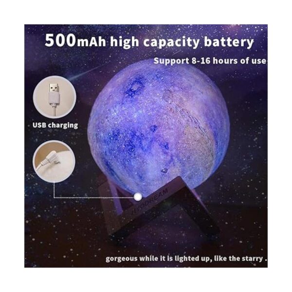 HYODREAM 3D Galaxy Lámpara de Luna estrellada luz nocturna_4