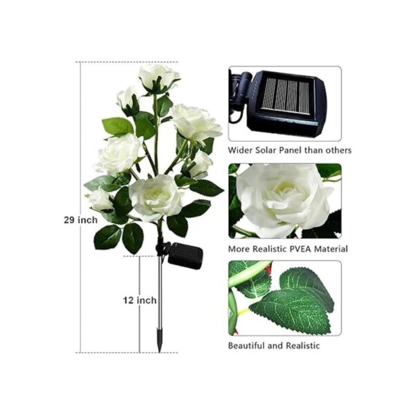 NQN Paquete de 4 luces de estaca de jardín blancas con_2