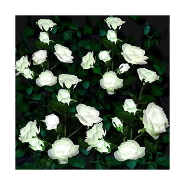 NQN Paquete de 4 luces de estaca de jardín blancas con_1