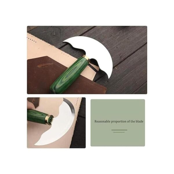 DIUDUS Leathercraft Cuchillo redondo herramienta de_3