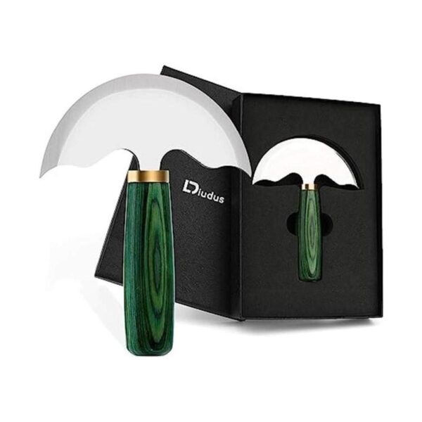DIUDUS Leathercraft Cuchillo redondo herramienta de_1