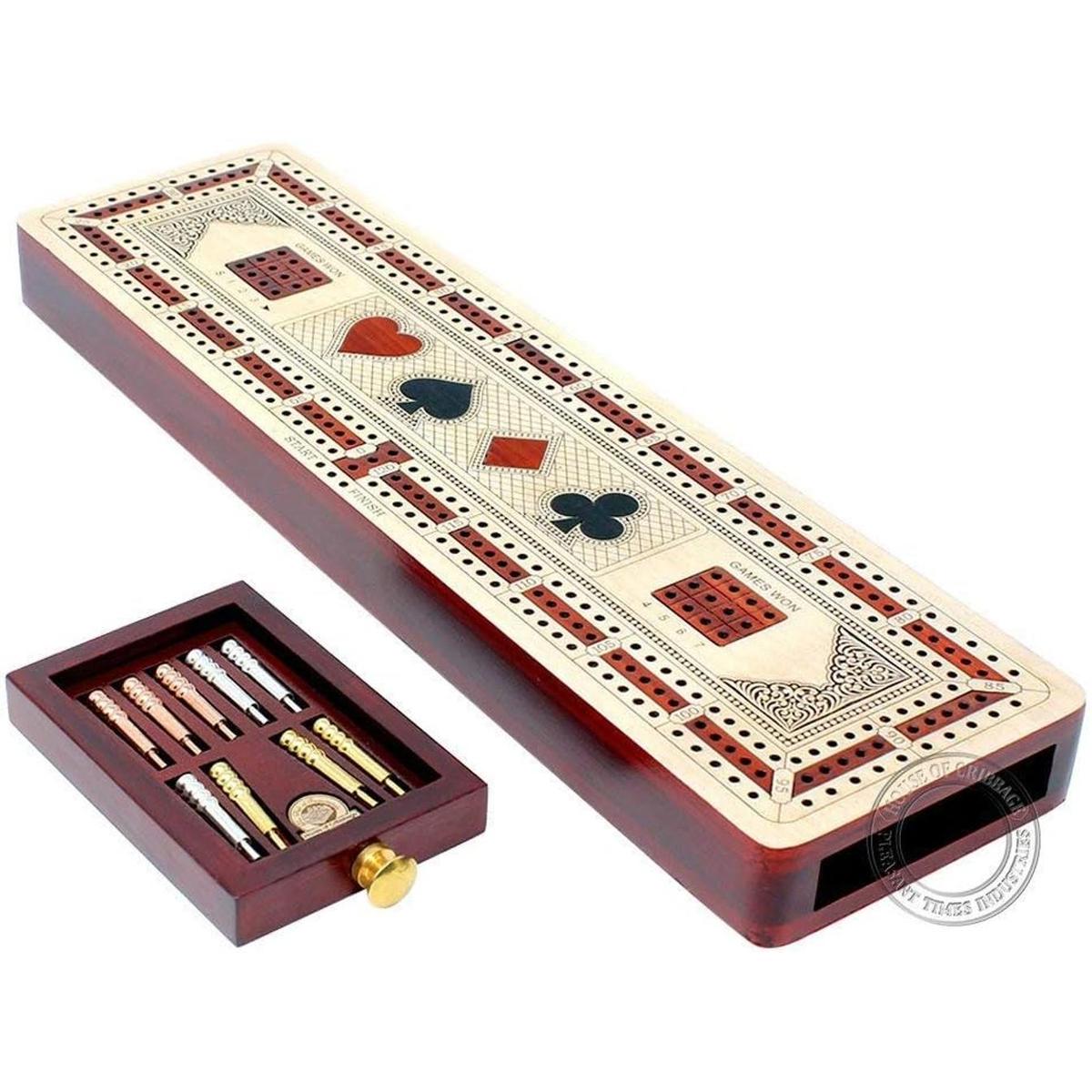 House of Cribbage Tabla de cribbage continua con 3 pistas