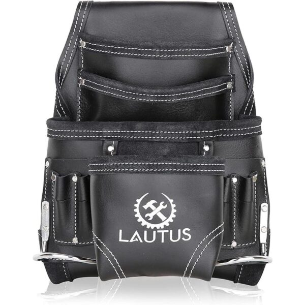 LAUTUS Bolsa de herramientas de cuero curtido al aceite