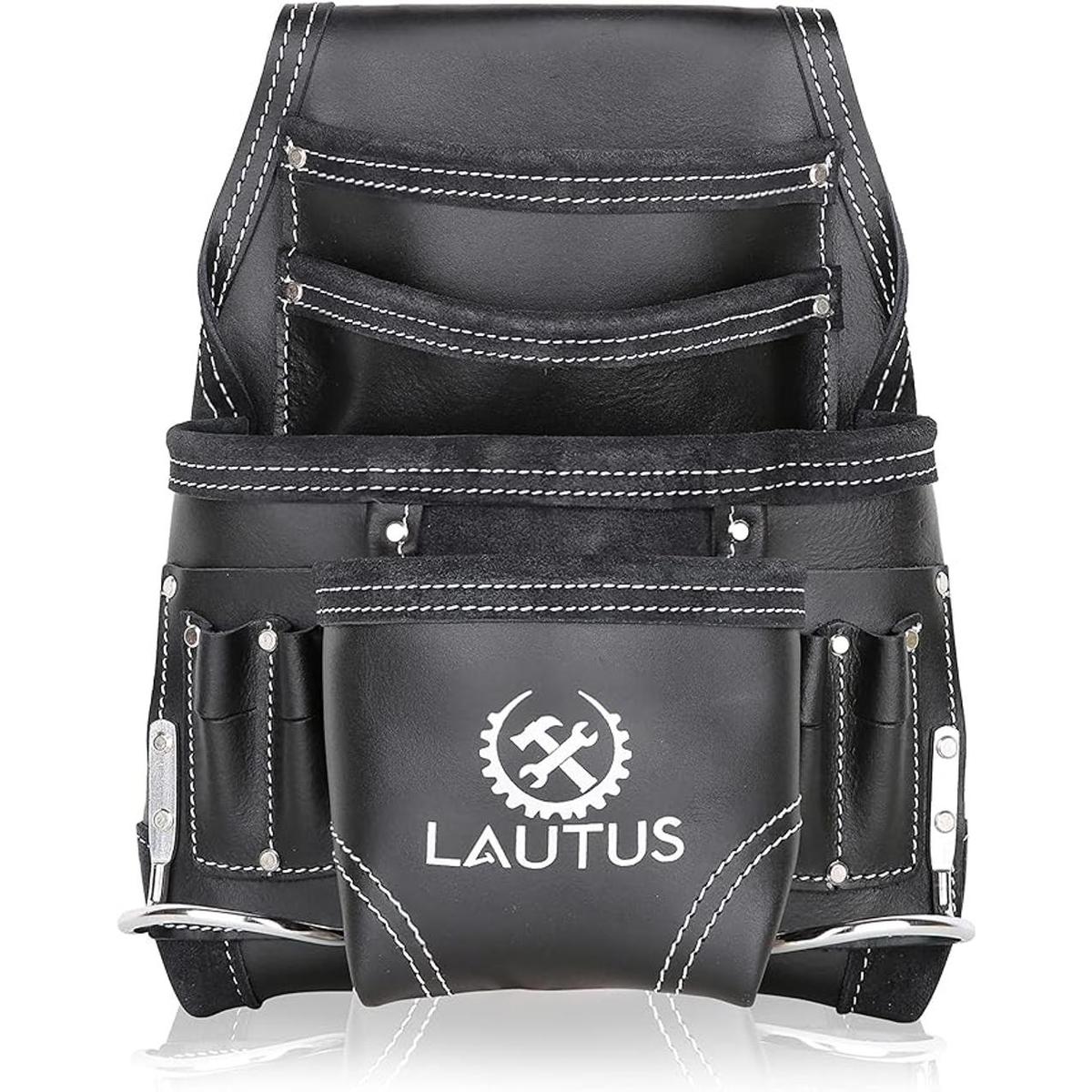 LAUTUS Bolsa de herramientas de cuero curtido al aceite