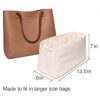 Organizador de bolsa de cuero vegano con compartimento