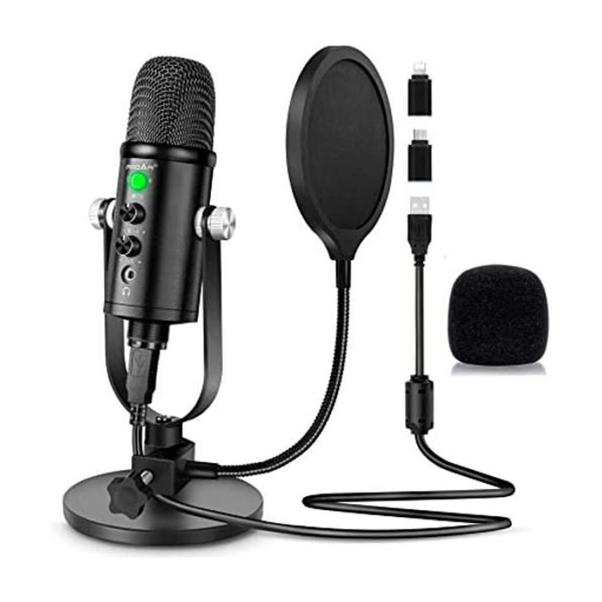 Micrófono para podcast kit de micrófono USB PROAR para