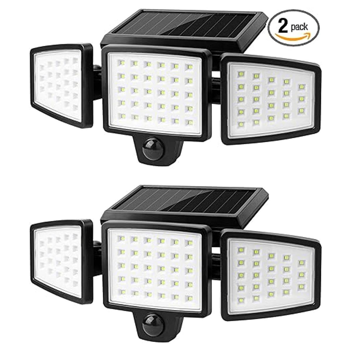 LE Luces solares de inundación para exteriores luces de