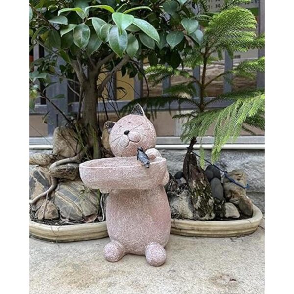 Estatua de jardín para gatos decoración al aire libre_6