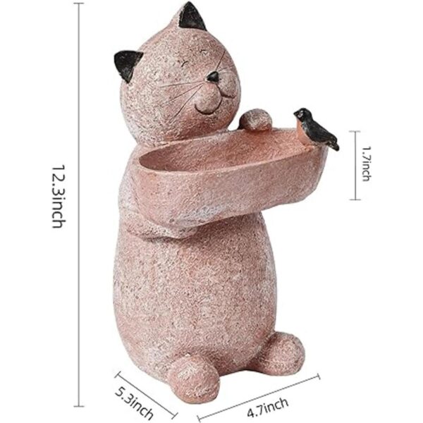 Estatua de jardín para gatos decoración al aire libre_3