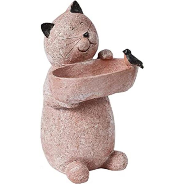Estatua de jardín para gatos decoración al aire libre_1