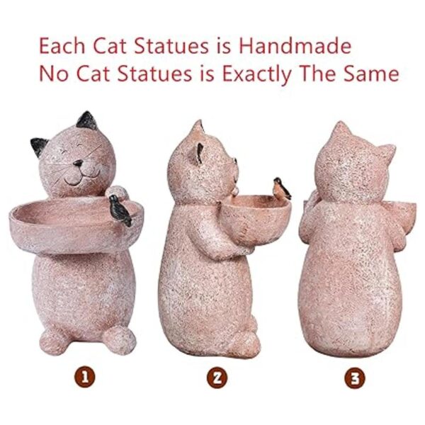 Estatua de jardín para gatos decoración al aire libre_4