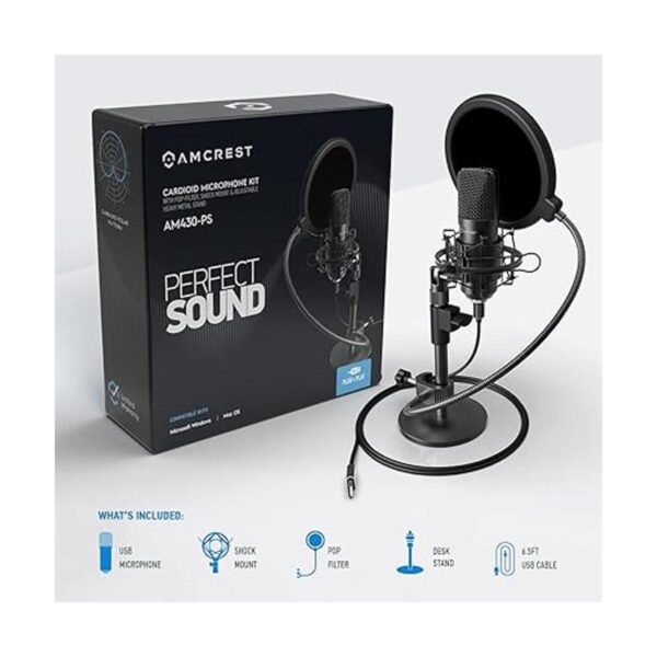 Amcrest Micrófono USB para grabaciones de voz podcasts_2