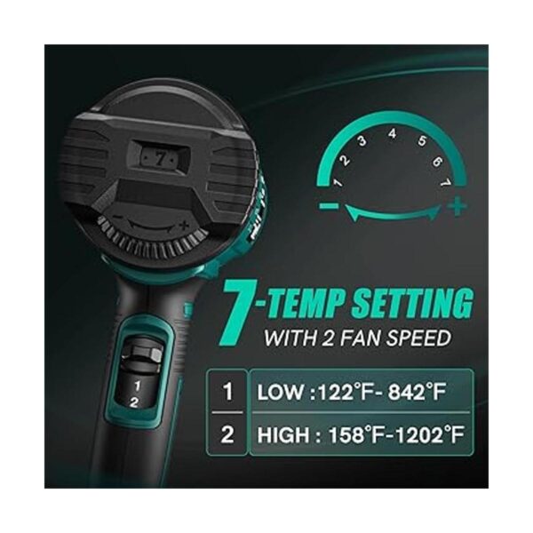 PRULDE HG0240US Pistola de aire caliente con control de