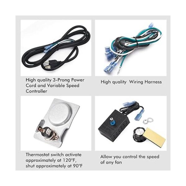 Hiorucet BLOT BLOTMC Kit de ventilador de chimenea de