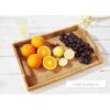 Large Rattan Tray with Rattan Coasters Premium Flat