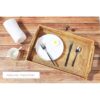 Large Rattan Tray with Rattan Coasters Premium Flat