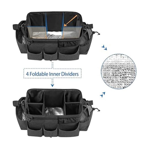 LoDrid Bolsa grande de limpieza portátil con 4 separadores