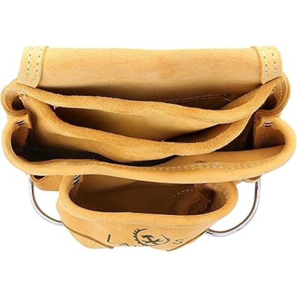 LAUTUS Nubuck Bolsa de herramientas de cuero de grano