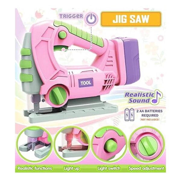 Juego de herramientas para niños con taladro eléctrico de_4