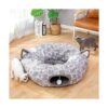 LUCKITTY Túnel geométrico para gatos con interior de
