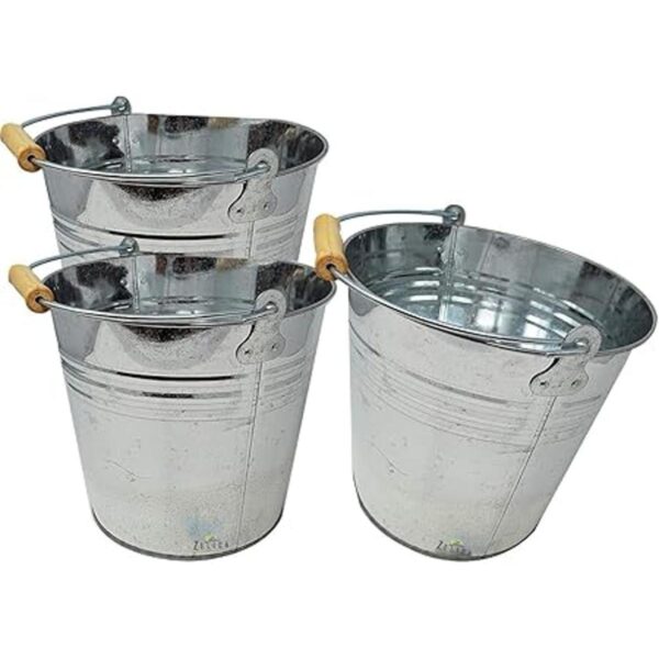 Cubo de metal grande de 2 galones paquete de 3 latas_2