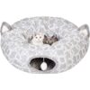 LUCKITTY Túnel geométrico para gatos con interior de